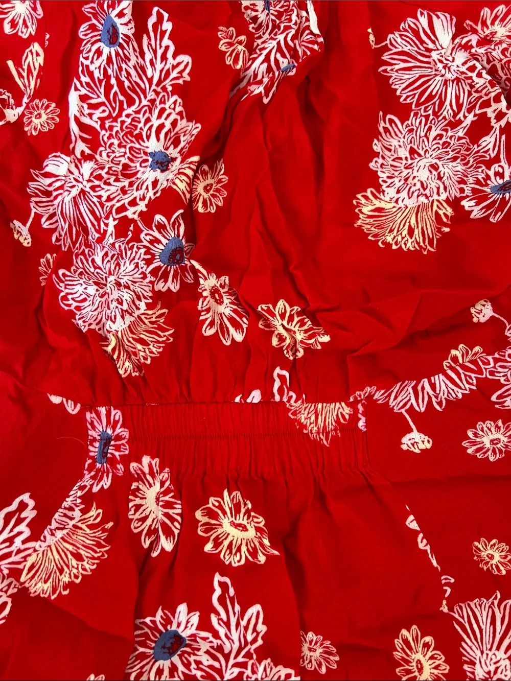 Free People Hawaiian Red Floral Midi Dress